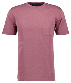 Ragman Softknit Uni Easy Care Round Neck Breast Pocket T-Shirt Dark Vintage Red