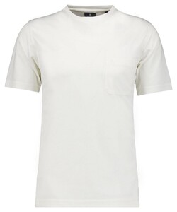 Ragman Softknit Uni Easy Care Round Neck Breast Pocket T-Shirt Ecru