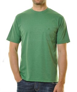 Ragman Softknit Uni Easy Care Round Neck Breast Pocket T-Shirt Emerald
