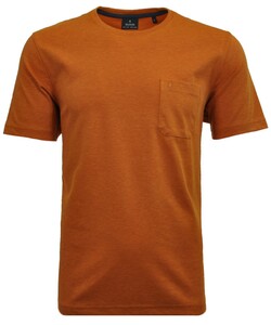 Ragman Softknit Uni Easy Care Round Neck Breast Pocket T-Shirt Light Terra