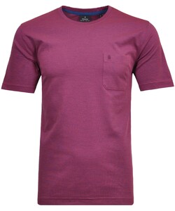Ragman Softknit Uni Easy Care Round Neck Breast Pocket T-Shirt Magenta
