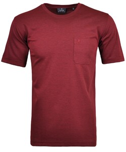 Ragman Softknit Uni Easy Care Round Neck Breast Pocket T-Shirt Red