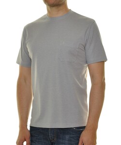 Ragman Softknit Uni Easy Care Round Neck Breast Pocket T-Shirt Silver