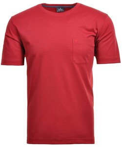 Ragman Softknit Uni Easy Care Round Neck Breast Pocket T-Shirt Strawberry