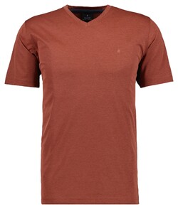 Ragman Softknit Uni Easy Care V-Neck T-Shirt Burnt Orange