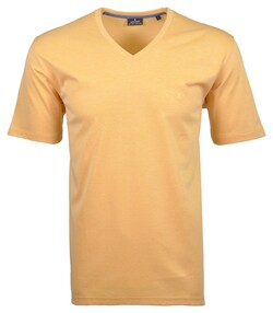 Ragman Softknit Uni Easy Care V-Neck T-Shirt Dark Yellow