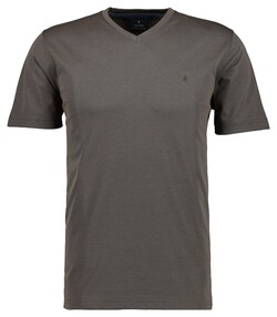 Ragman Softknit Uni Easy Care V-Neck T-Shirt Donker Taupe