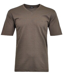 Ragman Softknit Uni Easy Care V-Neck T-Shirt Macchiato