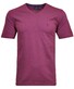 Ragman Softknit Uni Easy Care V-Neck T-Shirt Magenta