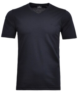 Ragman Softknit Uni Easy Care V-Neck T-Shirt Marine