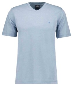 Ragman Softknit Uni Easy Care V-Neck T-Shirt Mint Blue