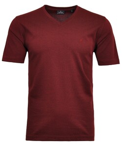 Ragman Softknit Uni Easy Care V-Neck T-Shirt Red