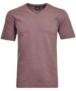 Ragman Softknit Uni Easy Care V-Neck T-Shirt Vintage Red