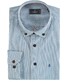 Ragman Stripe Button Down Authentic Overhemd Donker Blauw