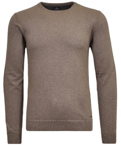Ragman Supersoft Knit Pullover Knitted Elbow Patches Camel