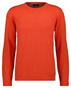 Ragman Supersoft Knit Pullover Knitted Elbow Patches Coral