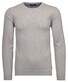 Ragman Supersoft Knit Pullover Knitted Elbow Patches Extra Light Grey Melange