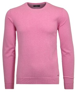 Ragman Supersoft Knit Pullover Knitted Elbow Patches Rose