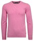 Ragman Supersoft Knit Pullover Knitted Elbow Patches Rose