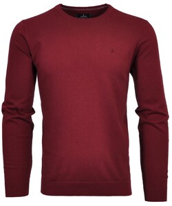 Ragman Supersoft Knit Pullover Knitted Elbow Patches Terra Red