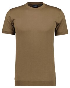Ragman Uni Round Neck Pima Cotton with Cuffs T-Shirt Chestnut