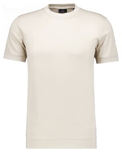 Ragman Uni Round Neck Pima Cotton with Cuffs T-Shirt Licht Beige