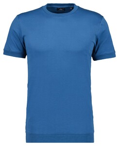 Ragman Uni Round Neck Pima Cotton with Cuffs T-Shirt Royal Blue