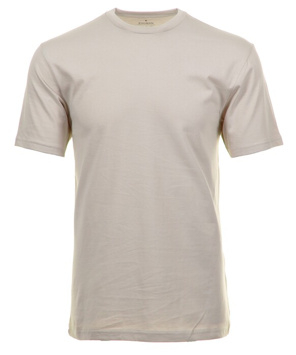 Ragman Uni Round Neck Single Jersey T-Shirt Licht Beige