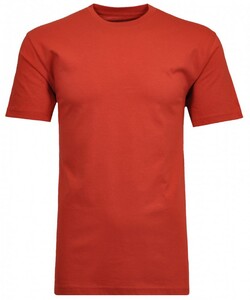 Ragman Uni Round Neck Single Jersey T-Shirt Rust Red