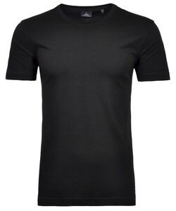 Ragman Uni Solid Round Neck Pima Cotton T-Shirt Zwart