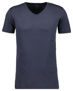 Ragman Uni V-Neck Bodyfit Single Jersey 2Pack T-Shirt Marine