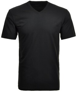 Ragman Uni V-Neck Single Jersey 2Pack T-Shirt Black