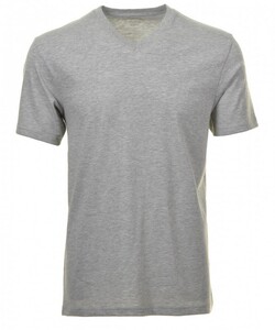 Ragman Uni V-Neck Single Jersey 2Pack T-Shirt Grijs Melange