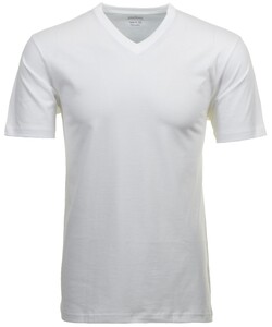Ragman Uni V-Neck Single Jersey 2Pack T-Shirt Wit