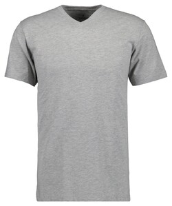 Ragman Uni V-Neck Single Jersey T-Shirt Grijs Melange