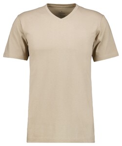 Ragman Uni V-Neck Single Jersey T-Shirt Walnut