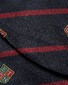 Regimental Stripe Eton Crest Ready Tied Bow Tie Navy