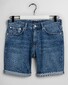 Regular Gant Jeans Shorts Bermuda Semi Light Indigo Worn In