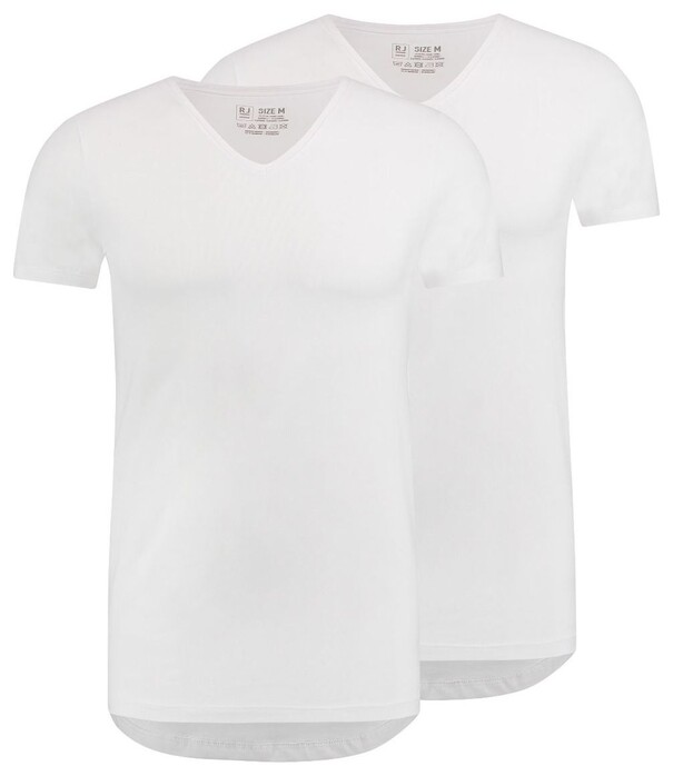 RJ Bodywear 2Pack Everyday Den Bosch V-Hals T-Shirt Ondermode Wit