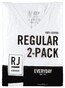 RJ Bodywear 2Pack Everyday Den Haag V-Neck Extra Length T-Shirt Underwear White