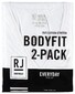 RJ Bodywear 2Pack Everyday Nijmegen Diepe V-Hals T-Shirt Ondermode Wit
