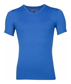 RJ Bodywear Pure Color V-hals T-Shirt Ondermode Blauw