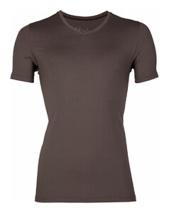 RJ Bodywear Pure Color V-hals T-Shirt Ondermode Bruin