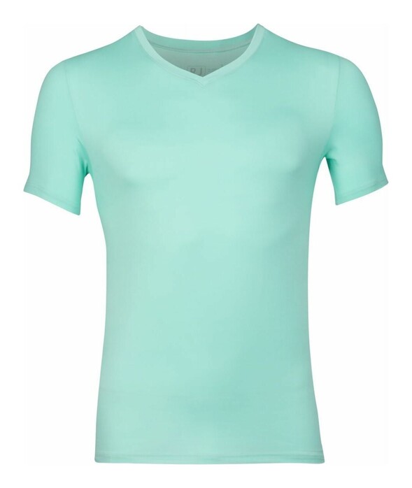 RJ Bodywear Pure Color V-hals T-Shirt Ondermode Mint