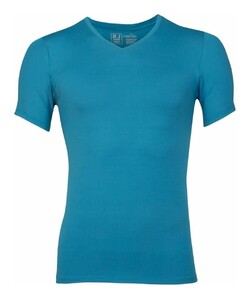 RJ Bodywear Pure Color V-hals T-Shirt Ondermode Petrol