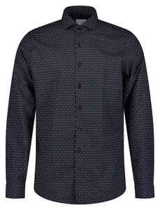 Roy Robson Allover Abstract Fantasy Pattern Overhemd Donker Blauw