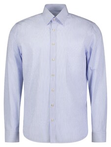 Roy Robson Allover Fine Vertical Stripe Overhemd Licht Blauw