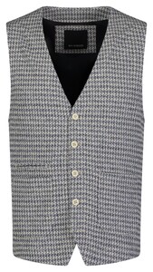 Roy Robson Allover Textured Pattern Gilet Blauw