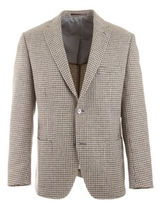 Roy Robson Bottoli Italian Pied de Poule Jacket Zand-Bruin