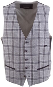 Roy Robson Contrast Check Gilet Midden Blauw
